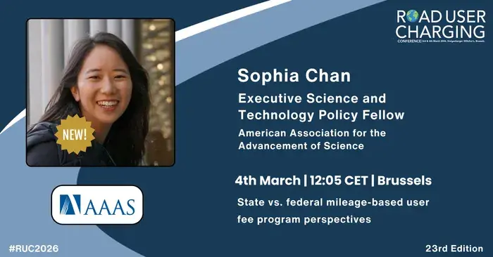 Road User Charging Conference 2026: Meet the speaker – Sophia Chan, American Association for the Advancement of Science