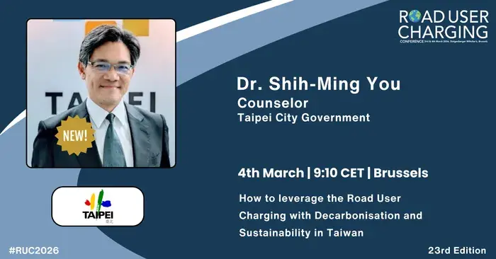Road User Charging Conference 2026: Meet the speaker – Dr. Shih-Ming You, Taipei City Government
