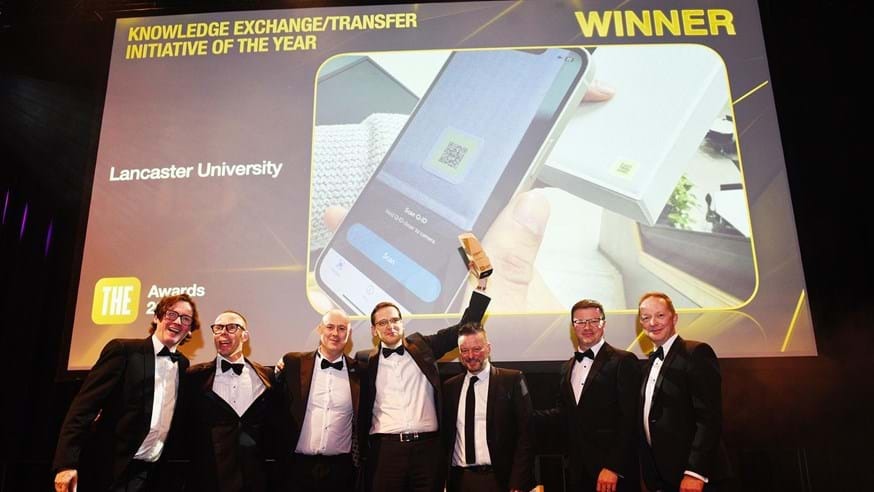 Lancaster wins Knowledge Exchange/Transfer Initiative of the Year at THE Awards 2025