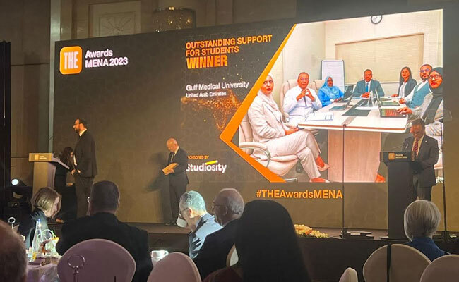 Gulf Medical University honored for ‘Outstanding Student Support’