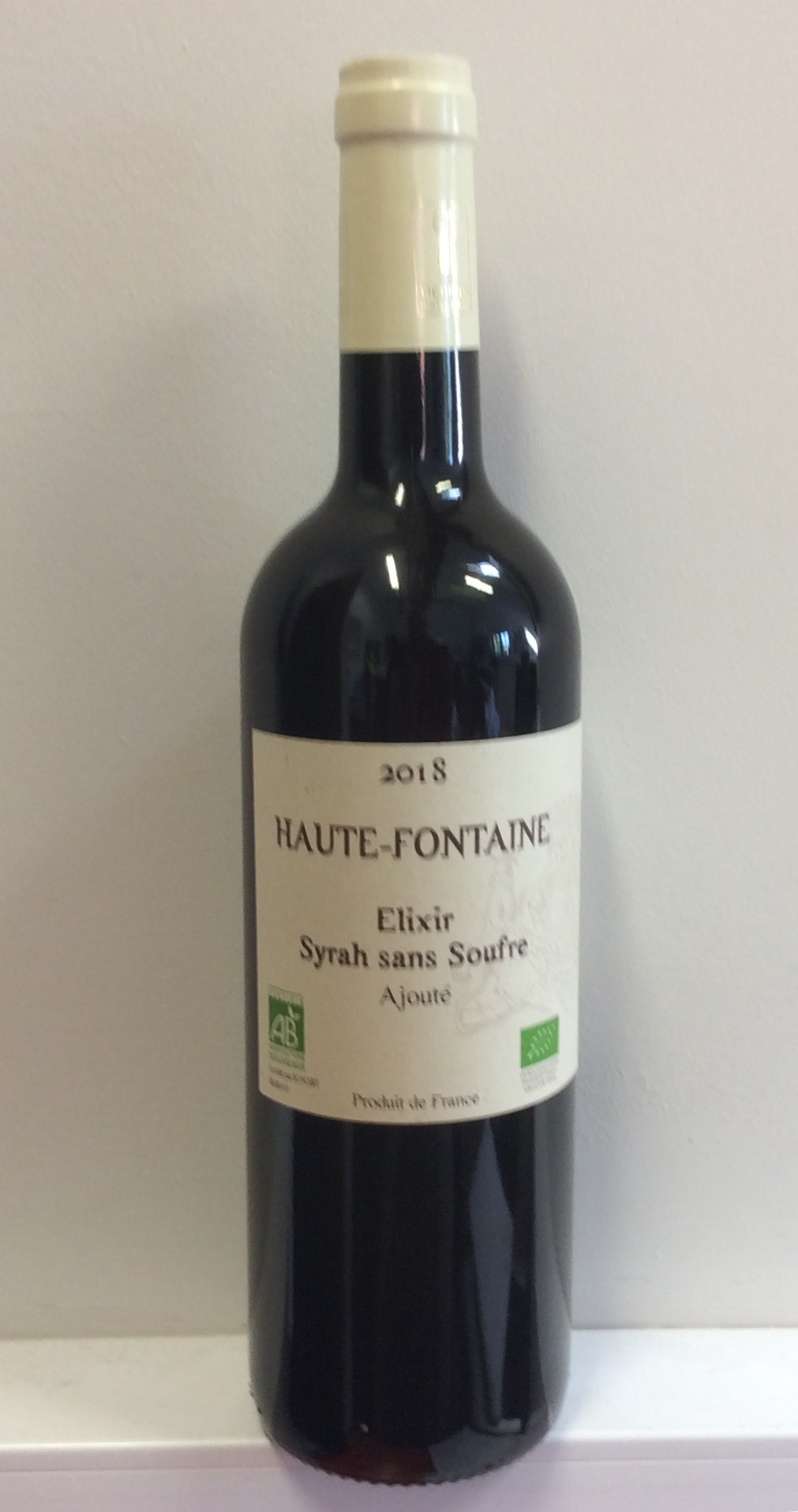 Syrah sans Soufre Ajoute 'Elixir'