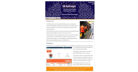 GB Railfreight , RailSmart Remote Data Download and Rostering System