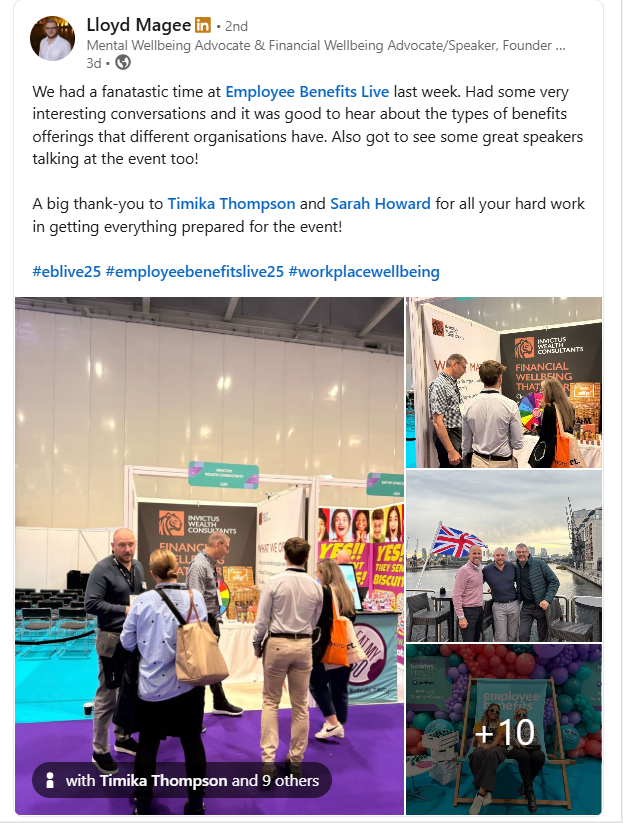 Exhibitor LinkedIn testimonial 2