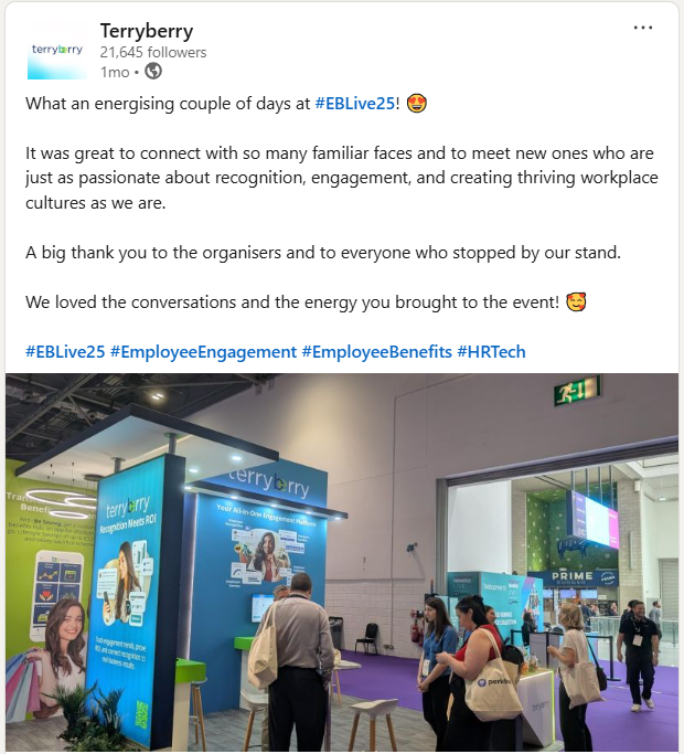 Exhibitor LinkedIn testimonial 4