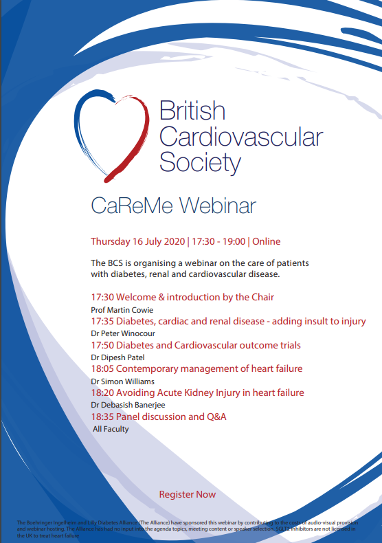 British Cardiovascular Society - CaReMe Webinar