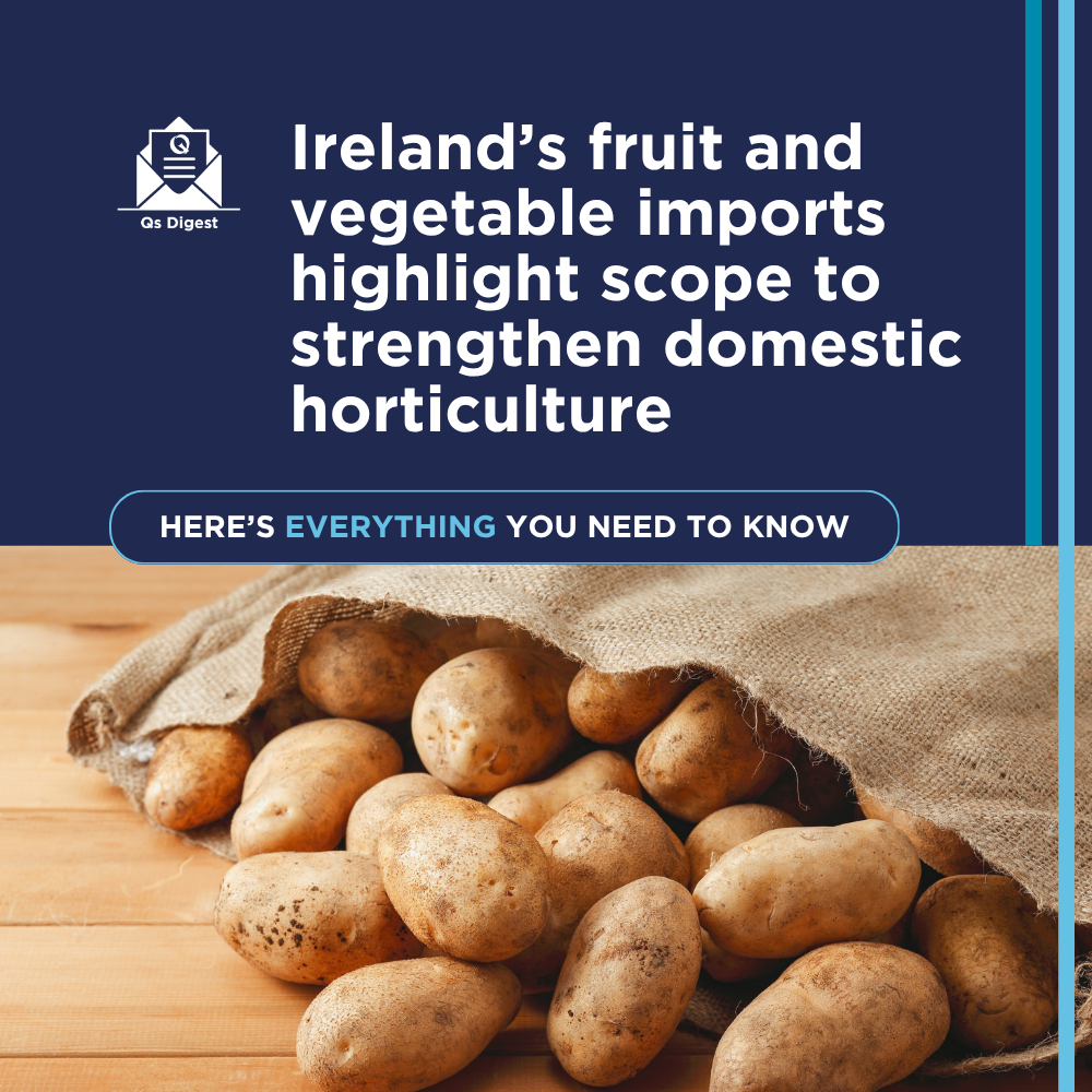 Ireland’s fruit and vegetable imports highlight scope to strengthen domestic horticulture