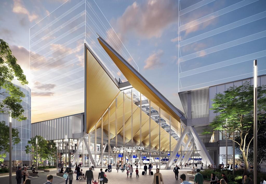HS2 shares new updated designs of London Euston station