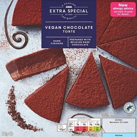 Asda Extra Special Vegan Chocolate Torte, Country Style Foods