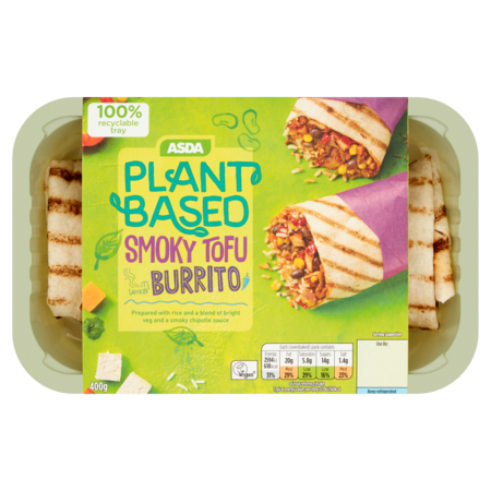 Asda Plant Based Smoky Tofu Burrito, SK Foods