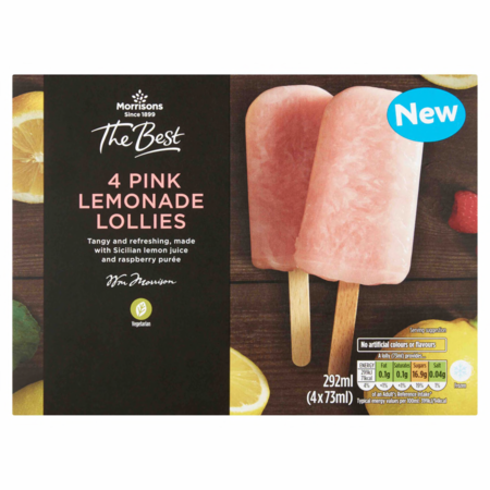 Morrisons The Best Pink Lemonade Ice Lollies