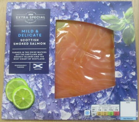 Asda Extra Special Mild and Delicate Smoked Salmon, Youngs Seafood