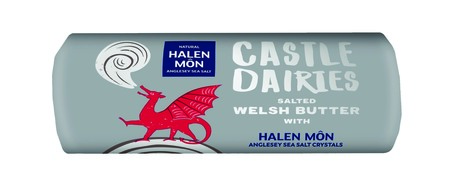 Castle Dairies Welsh Butter Roll with Halen Môn Sea Salt Crystals