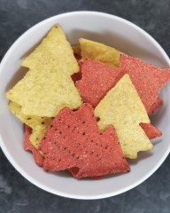 Asda Free From Wensleydale & Cranberry Tortilla Duo Coloured Shaped Christmas Trees
