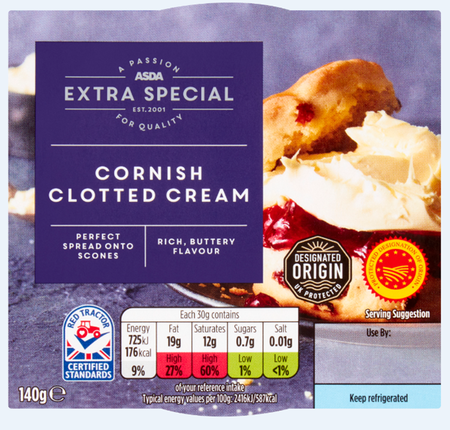 Asda Extra Special Traditional Cornish Clotted Cream, Arla Foods