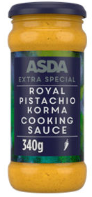 Asda Extra Special Royal Pistachio Korma Cooking Sauce, Greencore