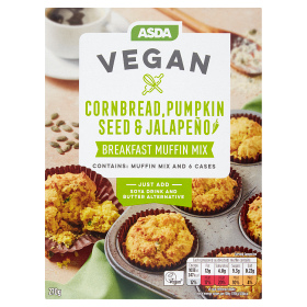 Asda Vegan Cornbread Pumpkin Seed and Jalapeño Breakfast Muffin Kit, Symington's