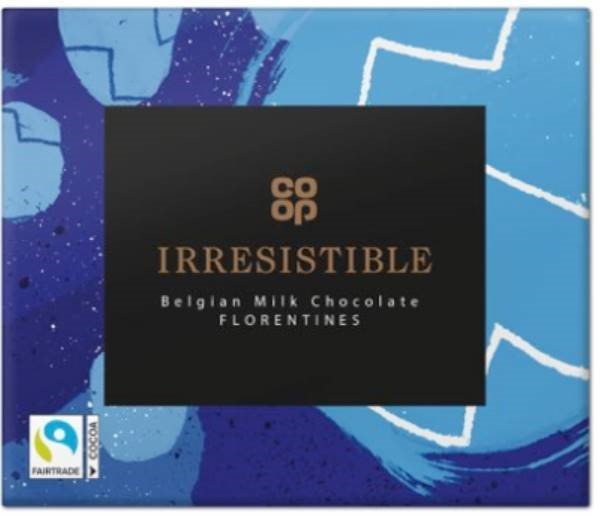 Co-op Belgian Milk Chocolate Florentines, Burtons Biscuits