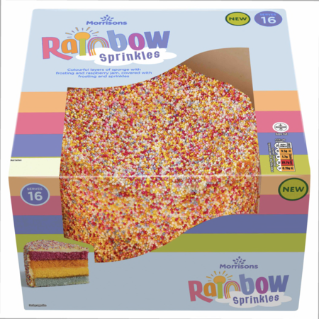 Morrisons Rainbow Celebration Cake