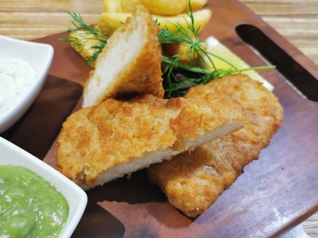 Asda Plant Based Fishless Fillets, Finnebrogue Artisan