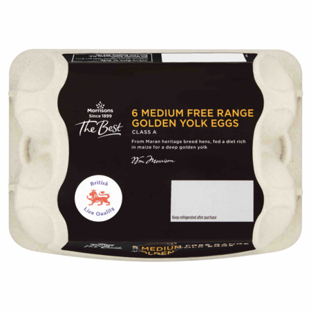 Morrisons The Best Medium Free Range Golden Yolk Eggs