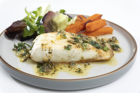 Waitrose Halibut Fillets with Capers, Lemon & Parsley Butter, Flatfish