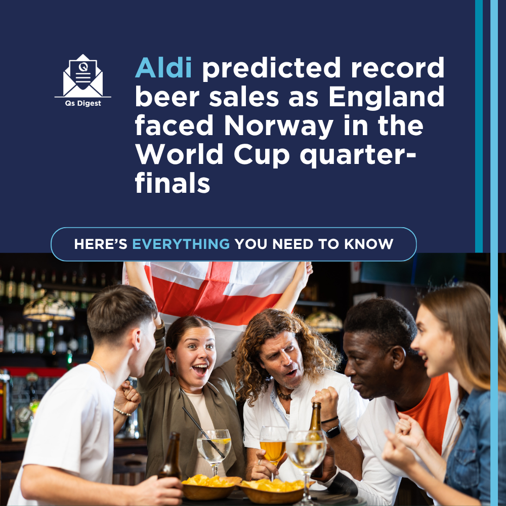 Aldi predicted record beer sales as England faced Norway in the World Cup quarter-finals