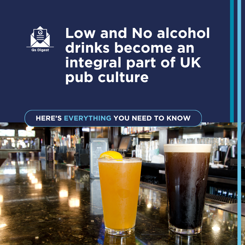 Low and No alcohol drinks become an integral part of UK pub culture
