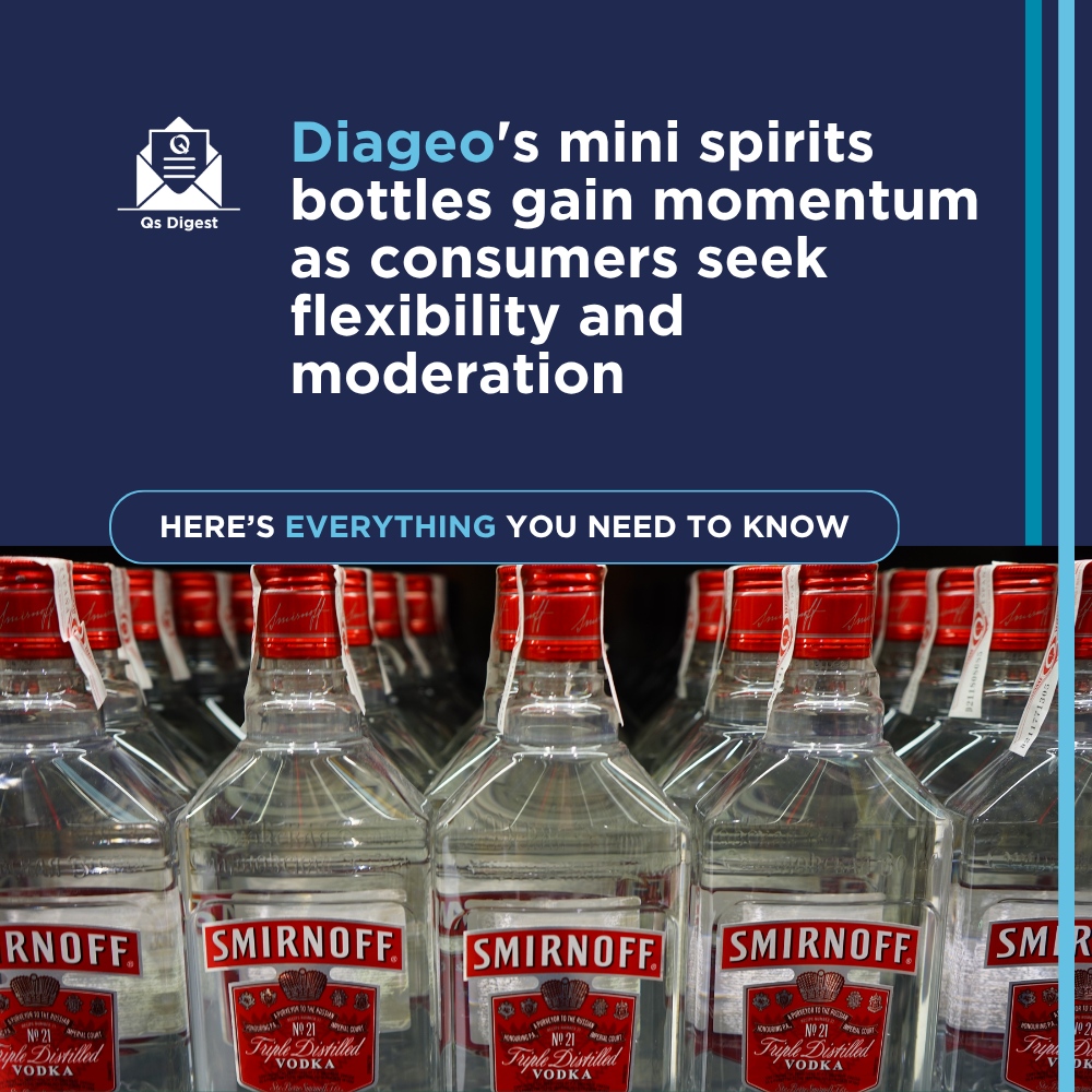 Diageo's mini spirits bottles gain momentum as consumers seek flexibility and moderation