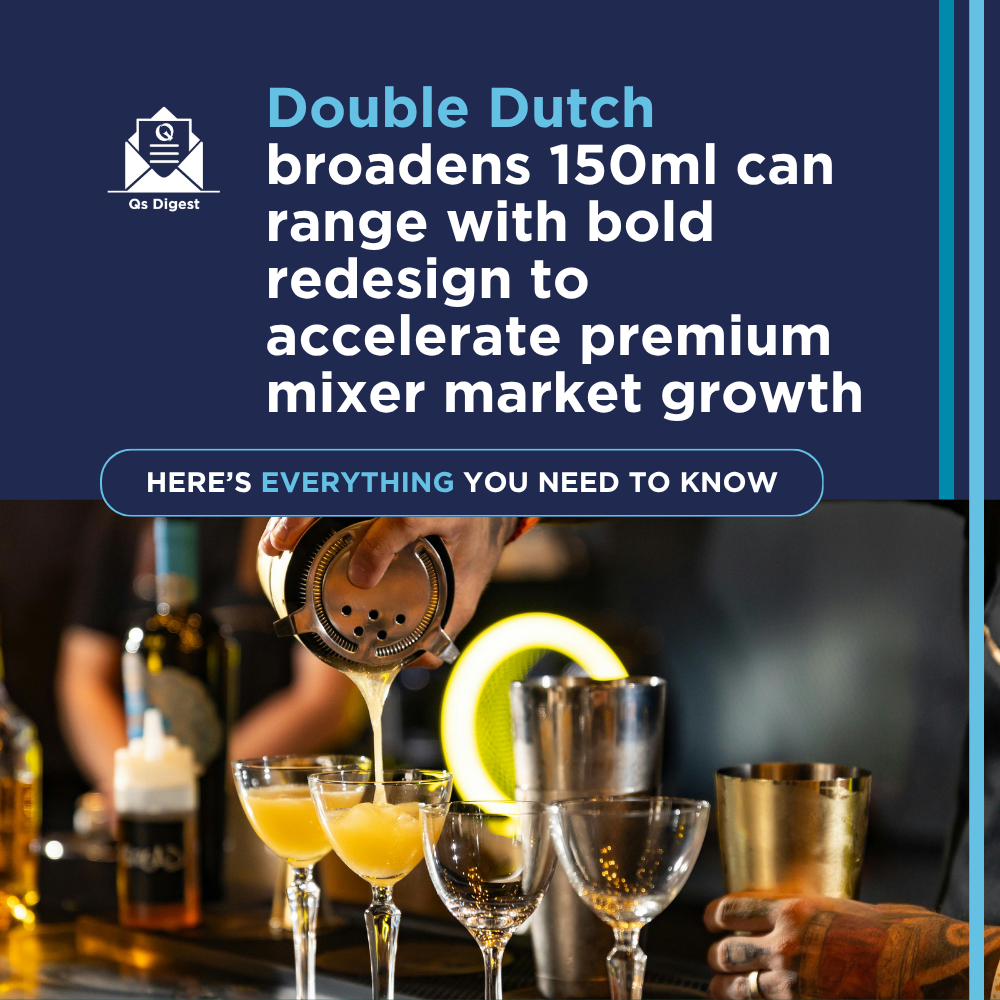 Double Dutch broadens 150ml can range with bold redesign to accelerate premium mixer market growth