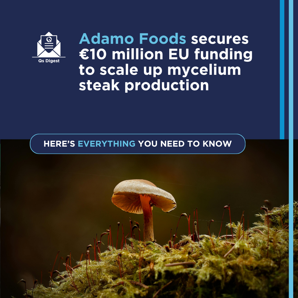 Adamo Foods secures €10 million EU funding to scale up mycelium steak production