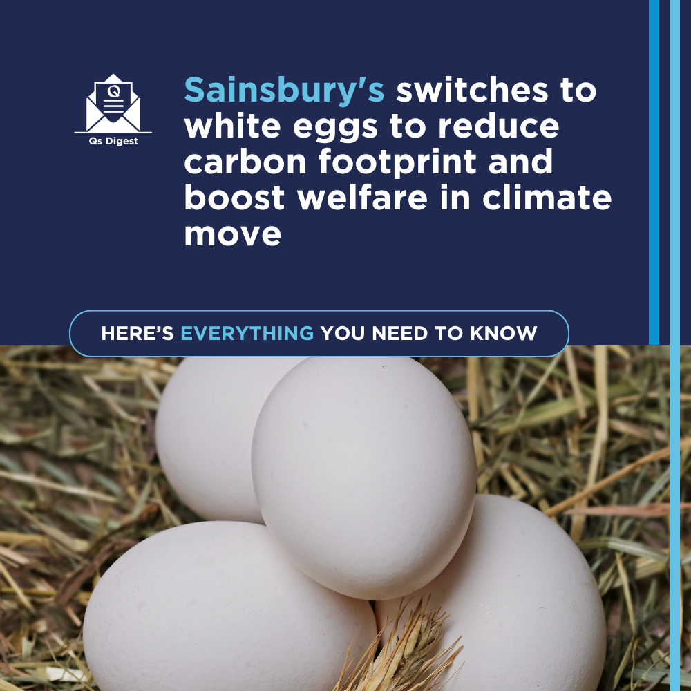 Sainsbury's switches to white eggs to reduce carbon footprint and boost welfare in climate move