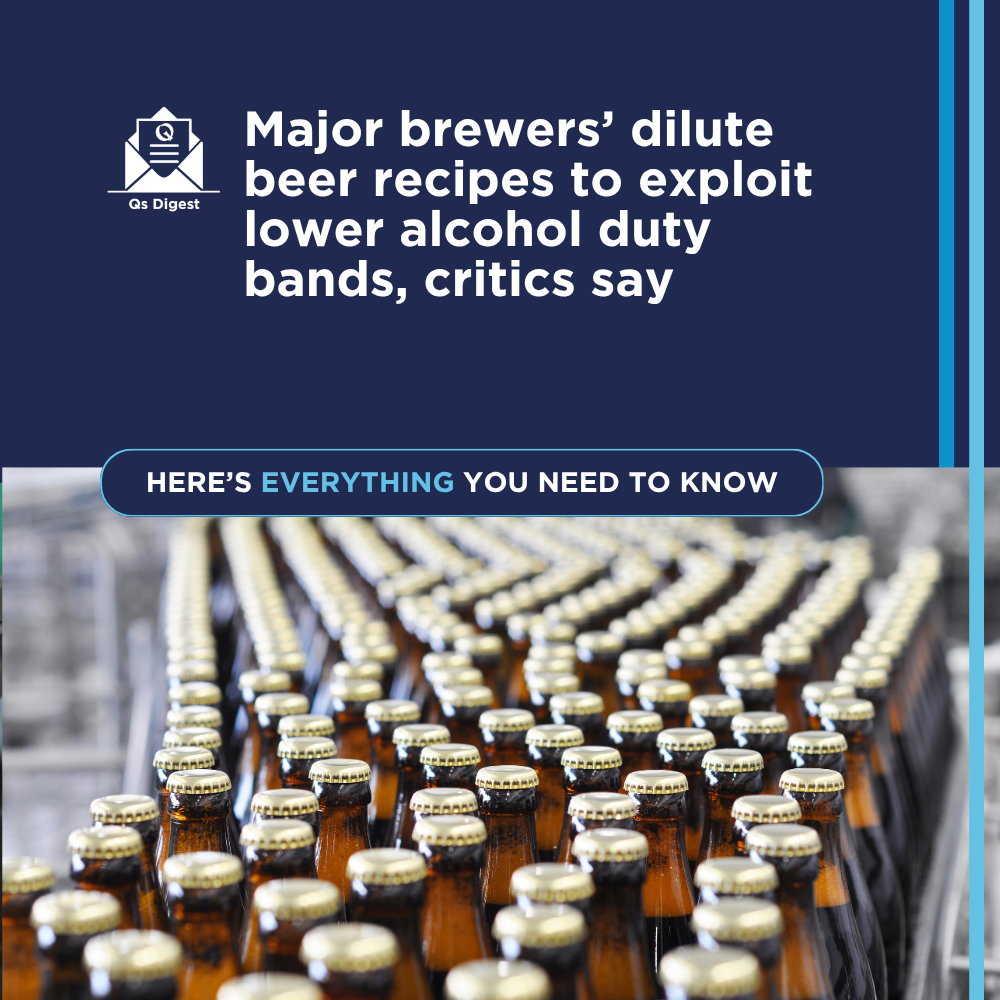 Major brewers dilute beer recipes to exploit lower alcohol duty bands, critics say