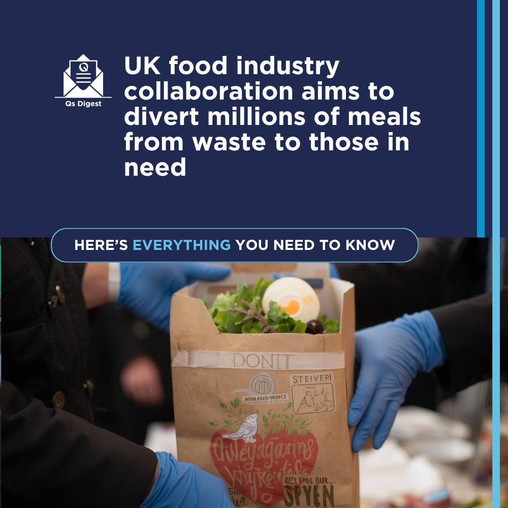 UK food industry collaboration aims to divert millions of meals from waste to those in need