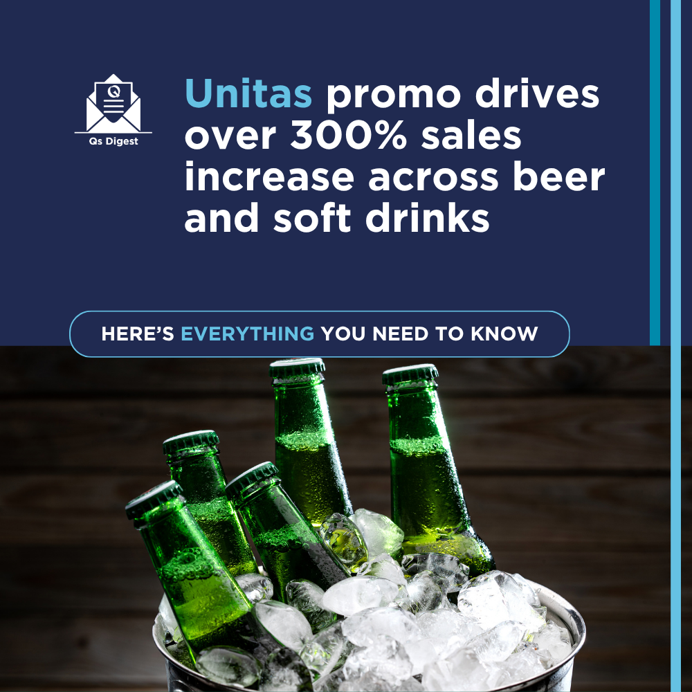 Unitas promo drives over 300% sales increase across beer and soft drinks