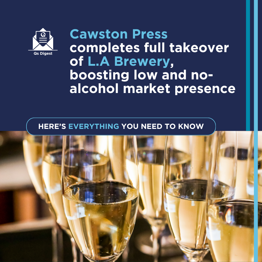 Cawston Press completes full takeover of L.A Brewery, boosting low and no-alcohol market presence