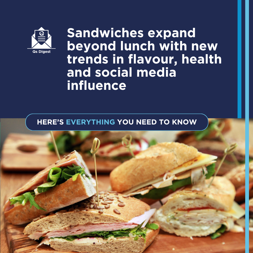 Sandwiches expand beyond lunch with new trends in flavour, health and social media influence