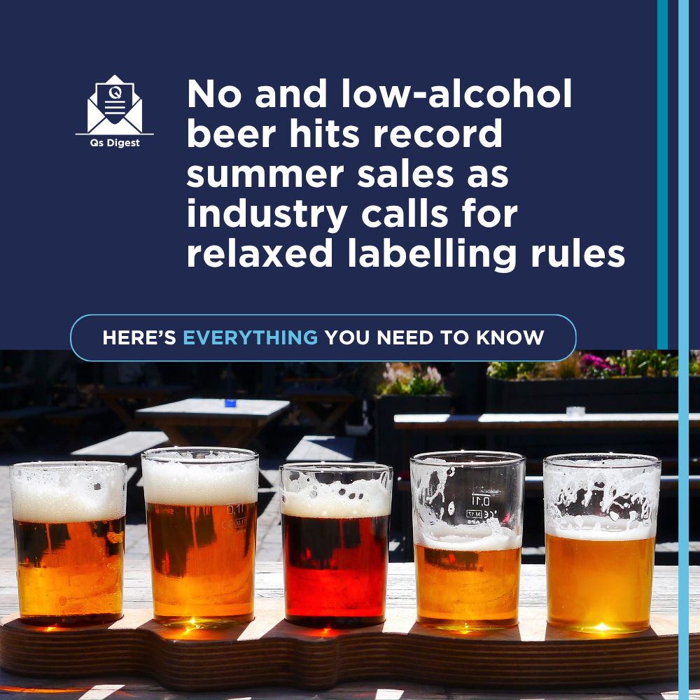 No and low-alcohol beer hits record summer sales as industry calls for relaxed labelling rules
