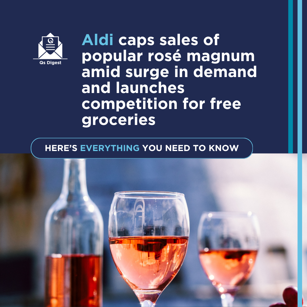 Aldi caps sales of popular rosé magnum amid surge in demand and launches competition for free groceries