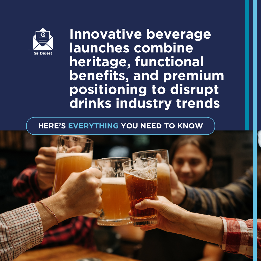 Innovative beverage launches combine heritage, functional benefits, and premium positioning to disrupt drinks industry trends