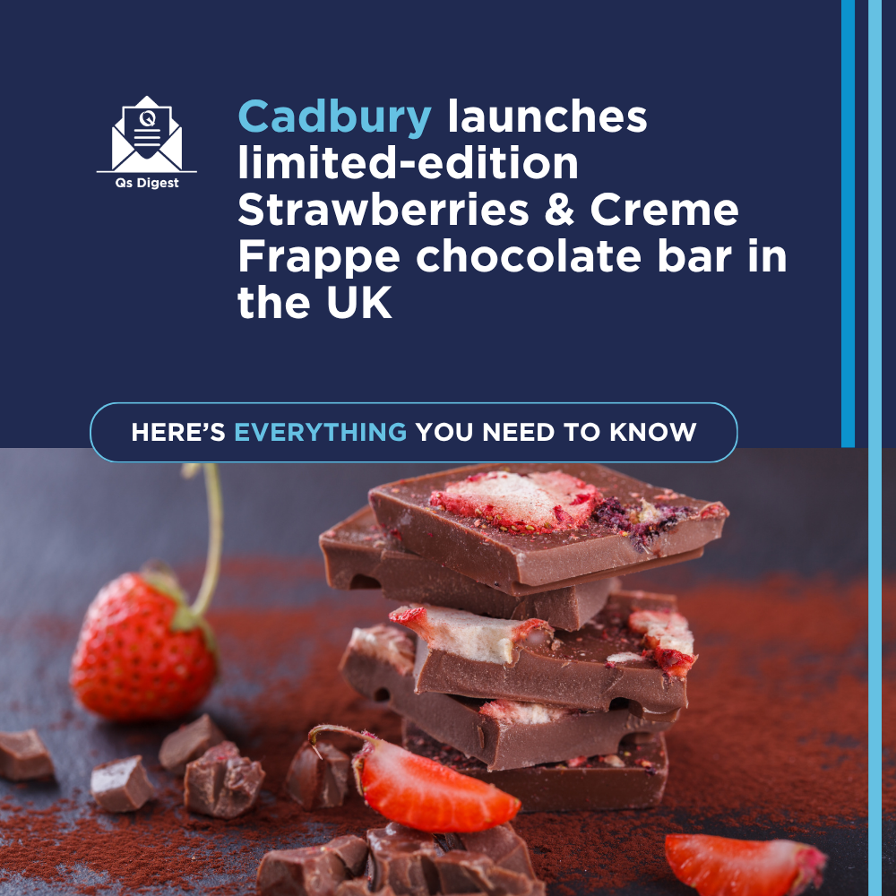 Cadbury launches limited-edition Strawberries & Creme Frappe chocolate bar in the UK