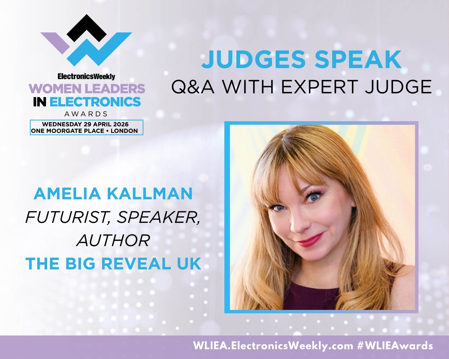 Q&A with Expert Judge:  Amelia Kallman, Futurist, Speaker, Author, The Big Reveal UK