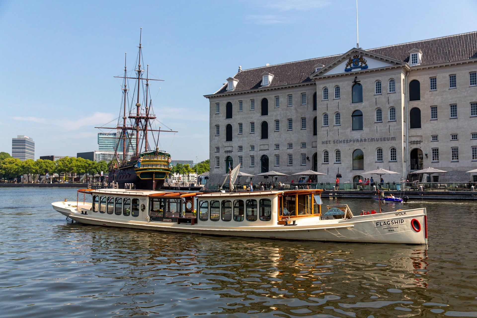 Image of canal boat in canal