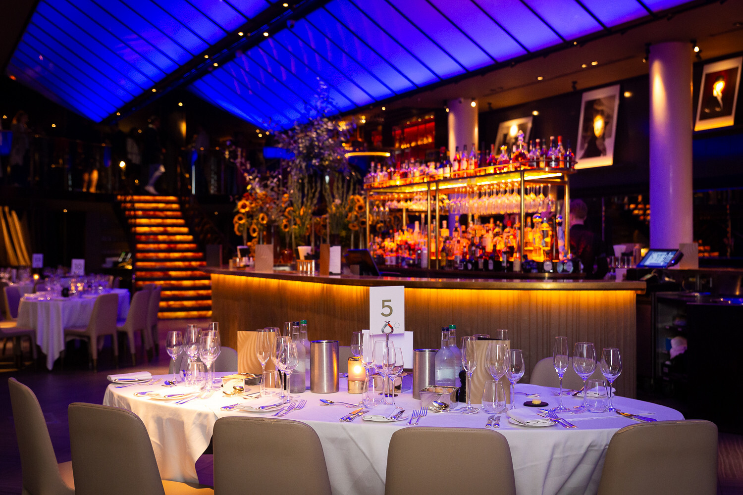 Awards Dinner picture of table set up