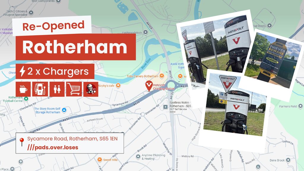 Rotherham charging site back online with CableGuard anti-theft technology