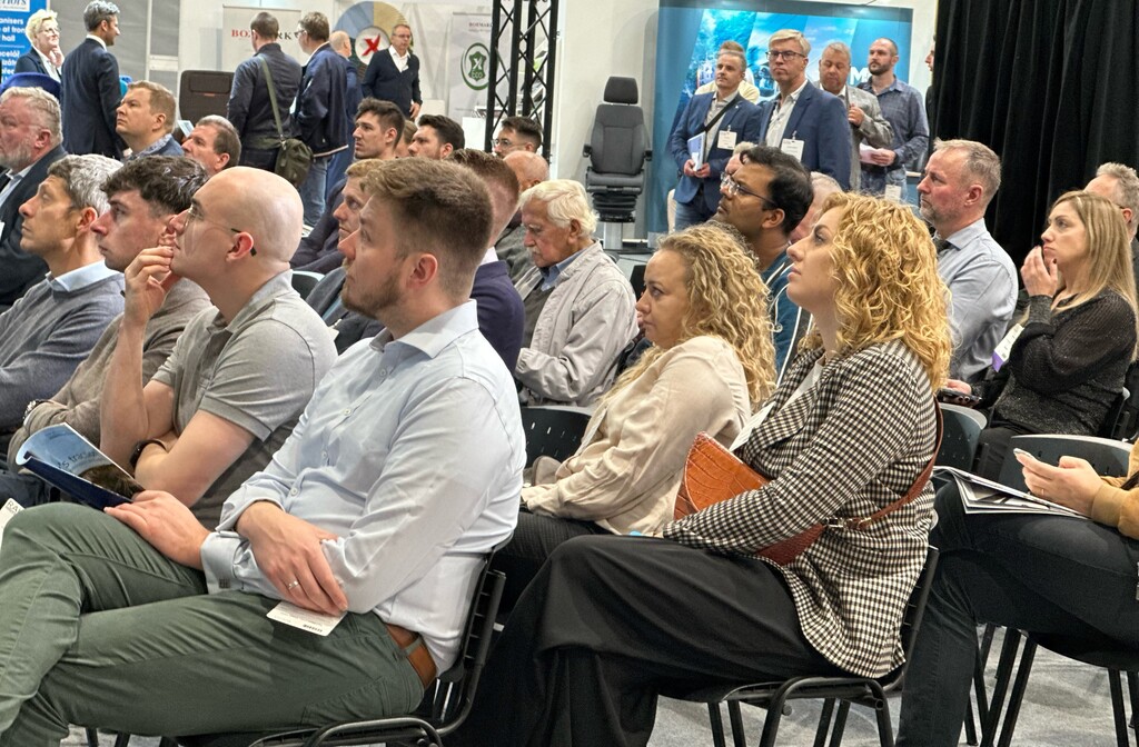 Audience attending a Rail Interiors Show conference session