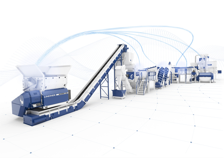 Intelligent and dynamically controlled shredder - ready for upcycling, communication technology in the shredder by Lindner-Recyclingtech GmbH