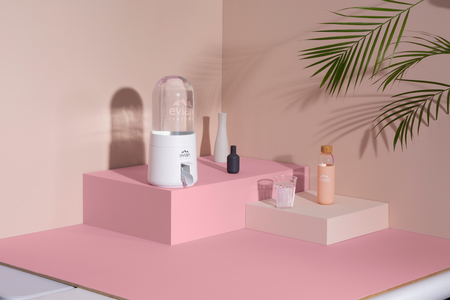 evian® (re)new in-home water appliance with a