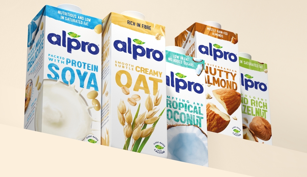 Alpro's refreshed rebrand by Elmwood