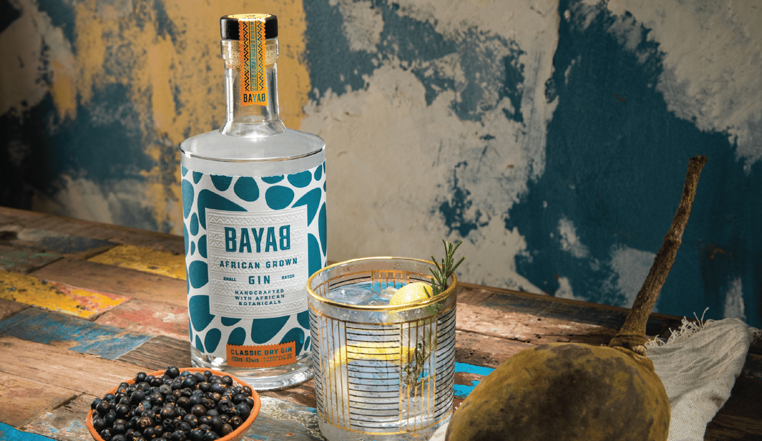 Backbar Studio’s unique rebrand for African grown Bayab Gin