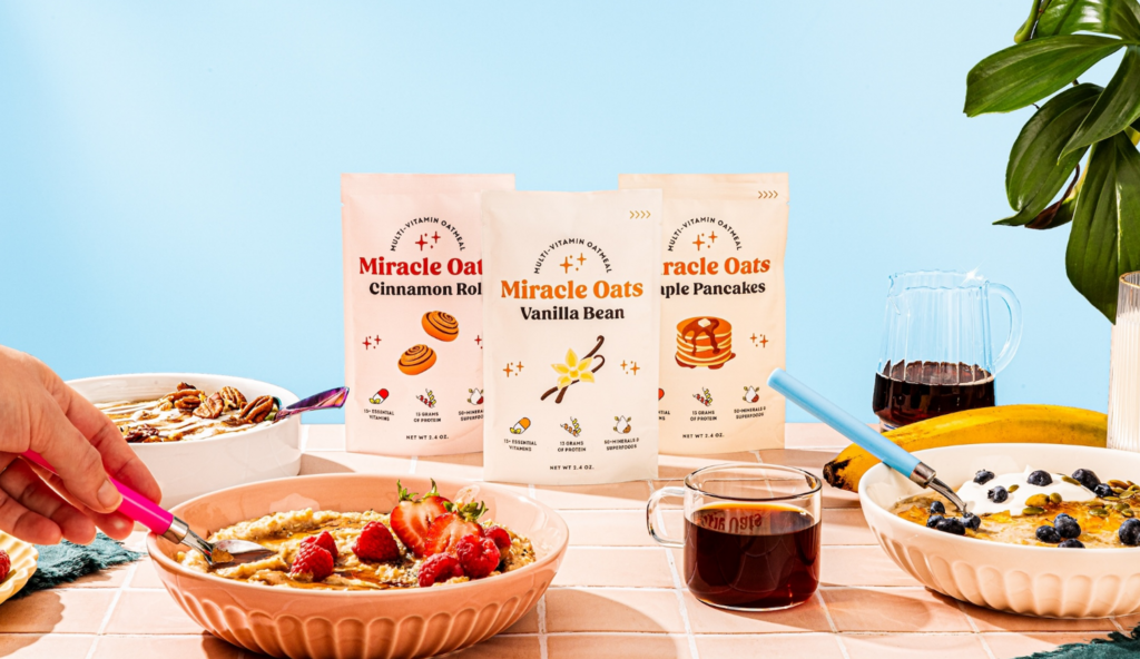 Cansu Ferreira's identity and packaging design for Miracle Oats